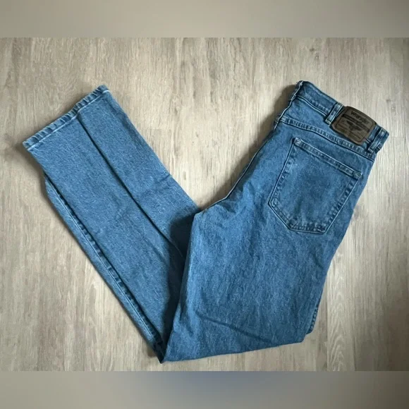 Wrangler Men's Straight Blue Jeans comforter flex waist 34x34 light wash utility - Picture 1 of 8